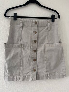 Young Fabulous & Broke Utility Button Front Cargo Mini Skirt Gray